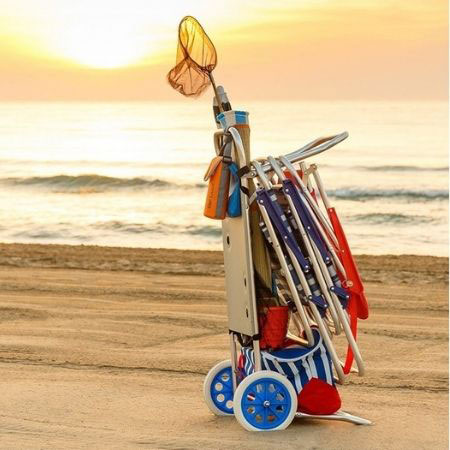carro portasillas playa